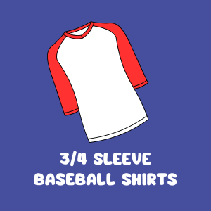 3/4 Sleeve Baseball Tees