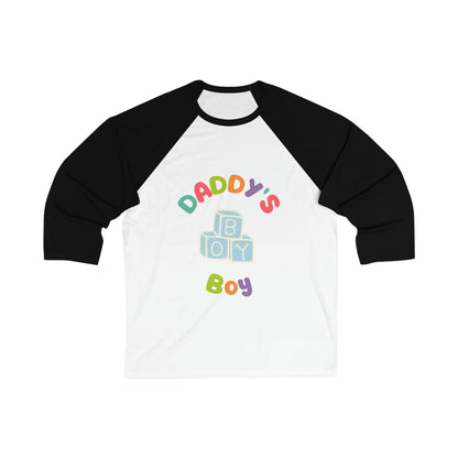 Daddy's Boy Blocks 3\4 Sleeve Baseball Tee