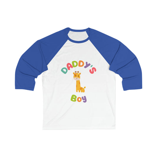 Daddy's Boy Giraffe 3\4 Sleeve Baseball Tee