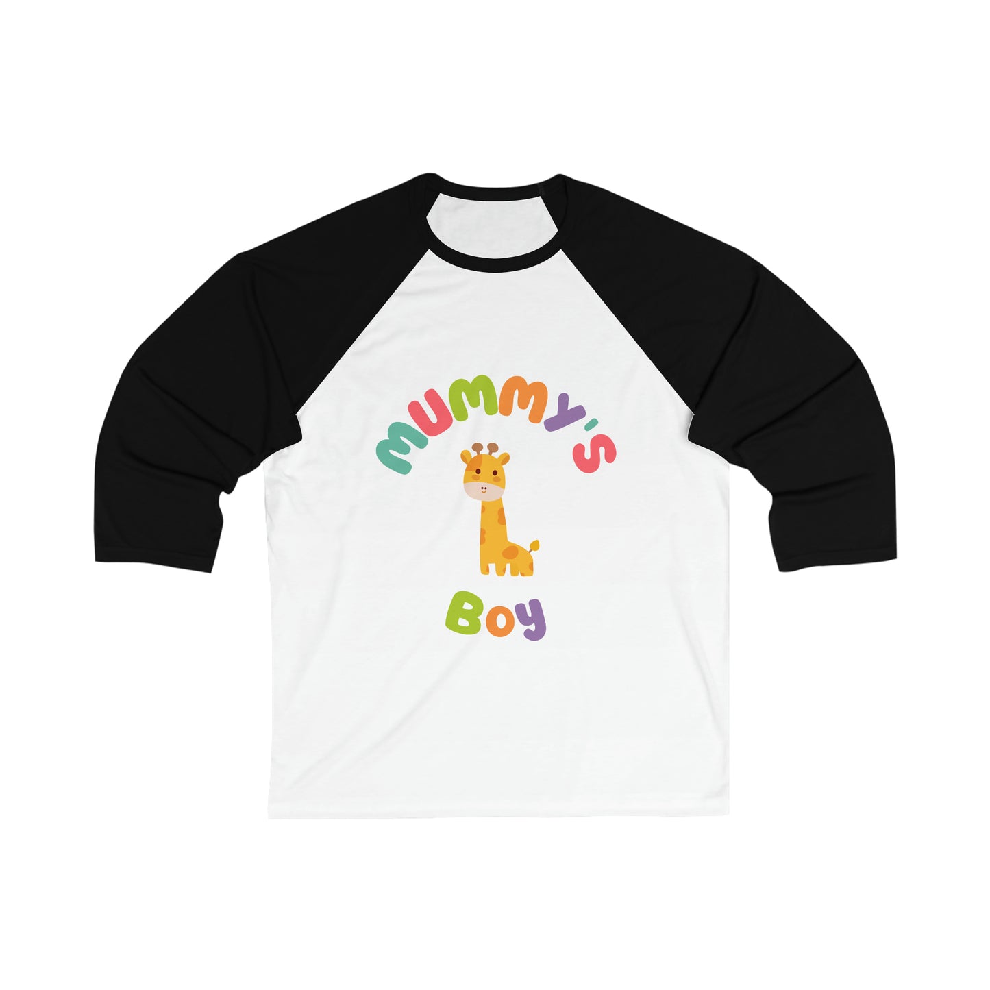 Mummy's Boy Giraffe 3\4 Sleeve Baseball Tee