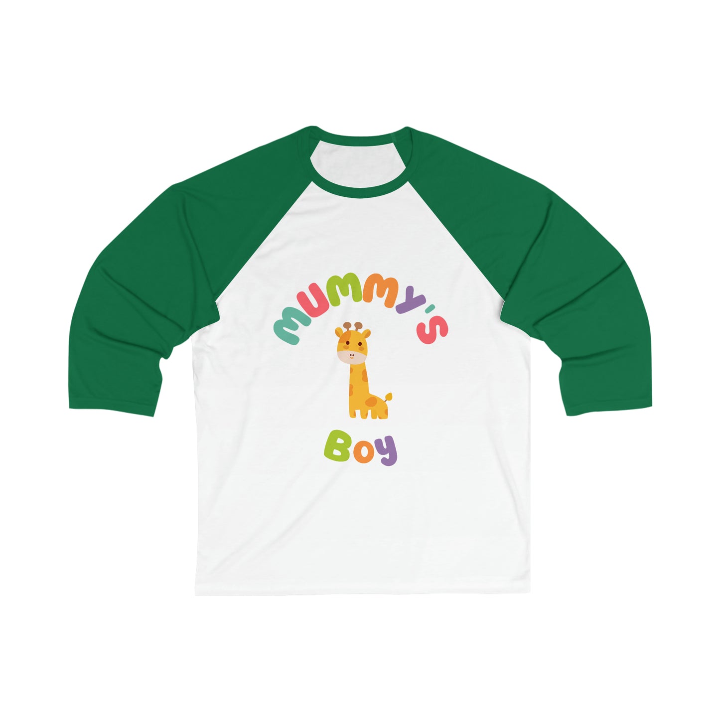 Mummy's Boy Giraffe 3\4 Sleeve Baseball Tee