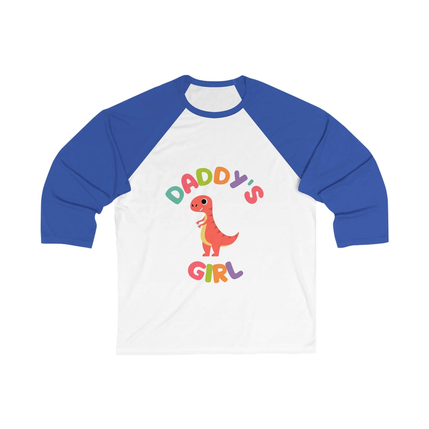 Daddy's Girl Dino 3\4 Sleeve Baseball Tee