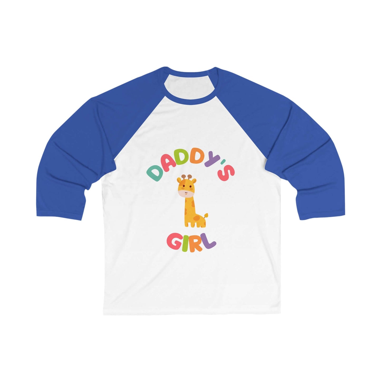 Daddy's Girl Giraffe 3\4 Sleeve Baseball Tee