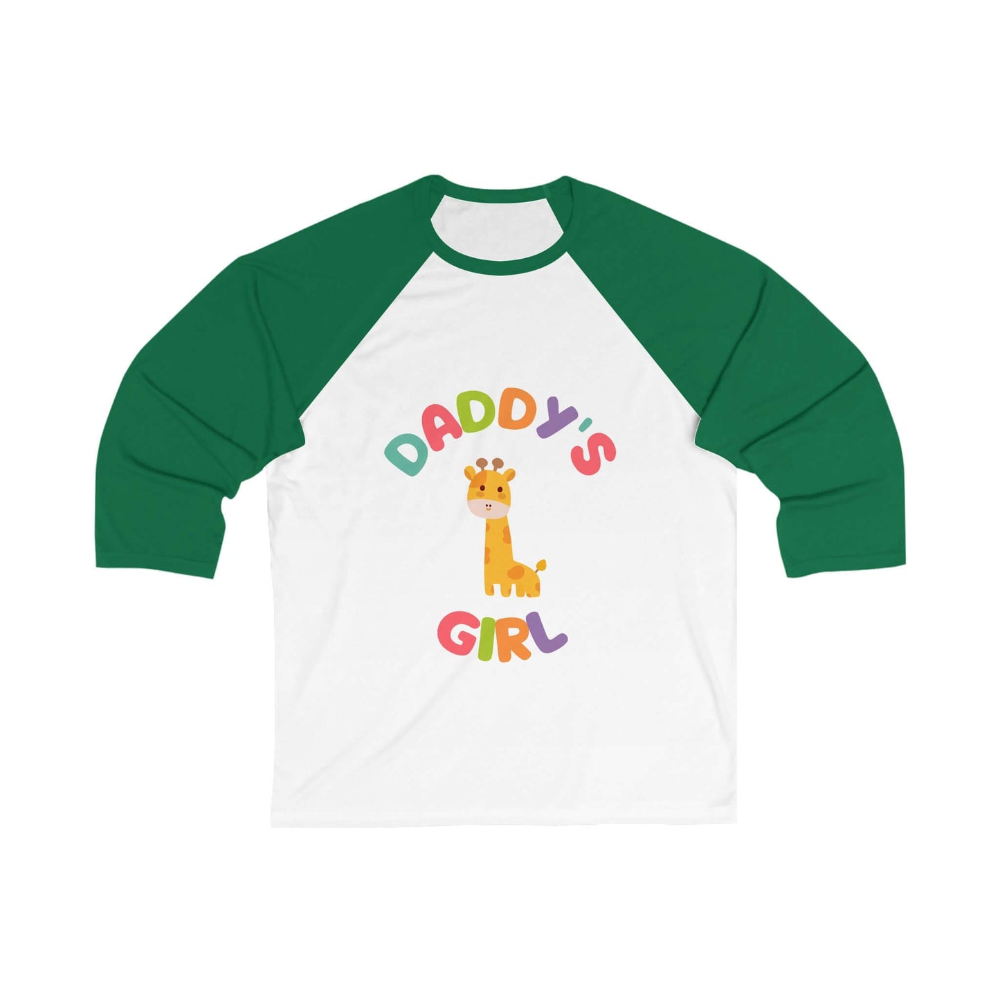 Daddy's Girl Giraffe 3\4 Sleeve Baseball Tee