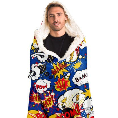 Snap Boom Pow Hooded Blanket