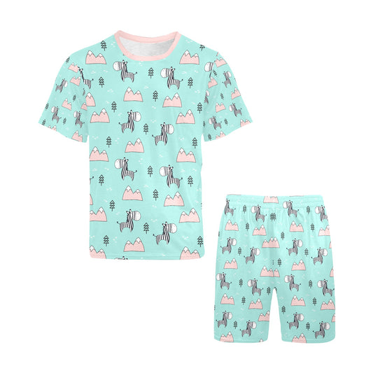 Zebra Mountain Short Pajama Set