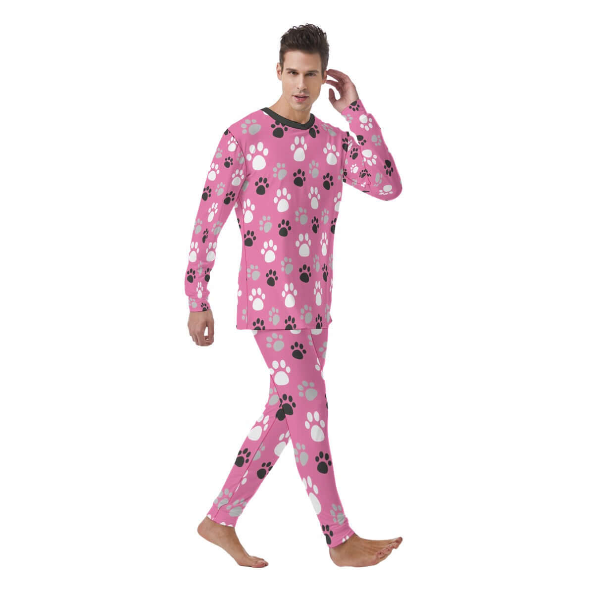 Paw Prints Pink Pajamas