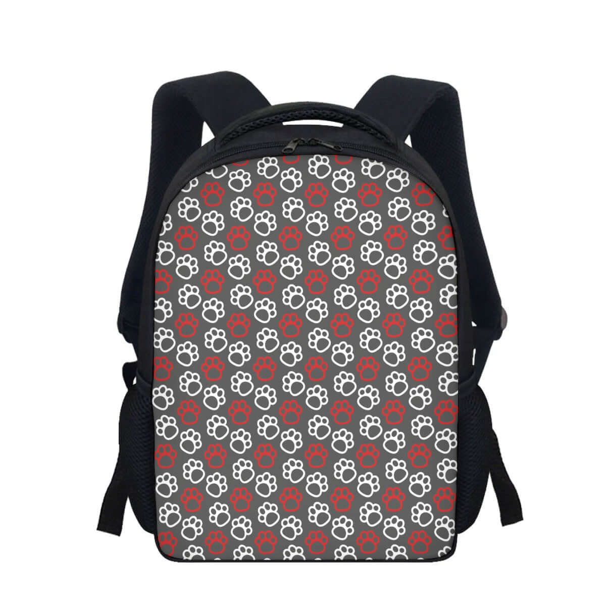 Paw Prints Red + White Backpack