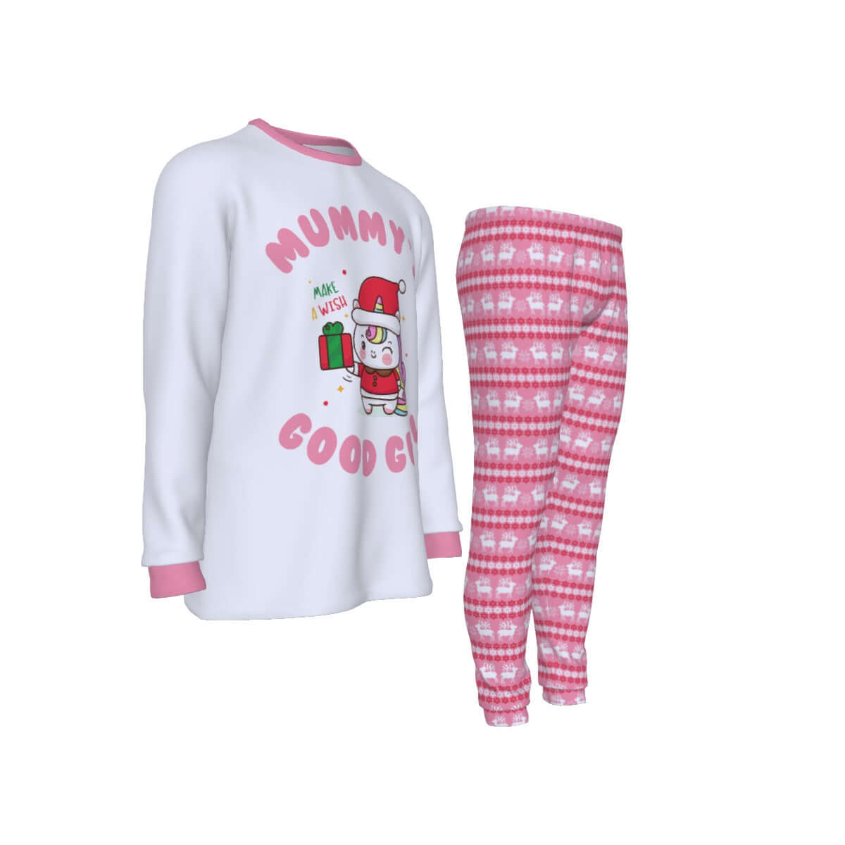 Mummys Boy/Girl Xmas Unicorn Pajamas