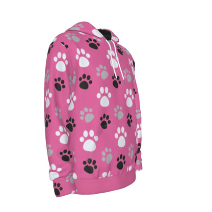 Paw Prints Pink Hoodie