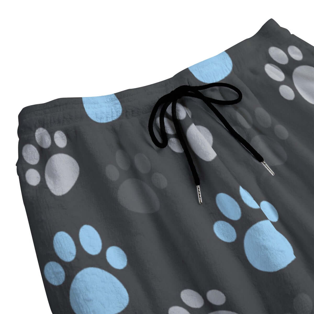 Paw Prints Blue + Grey Fleece Pajamas