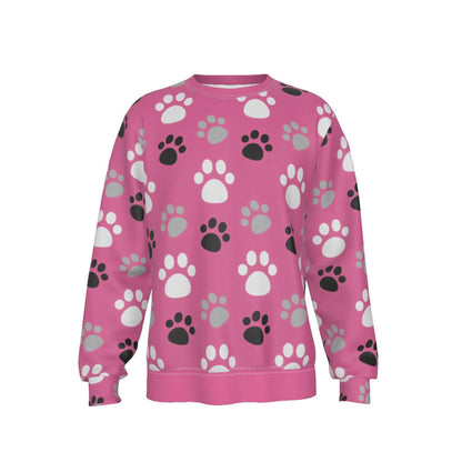 Paw Prints Pink Sweatshirt