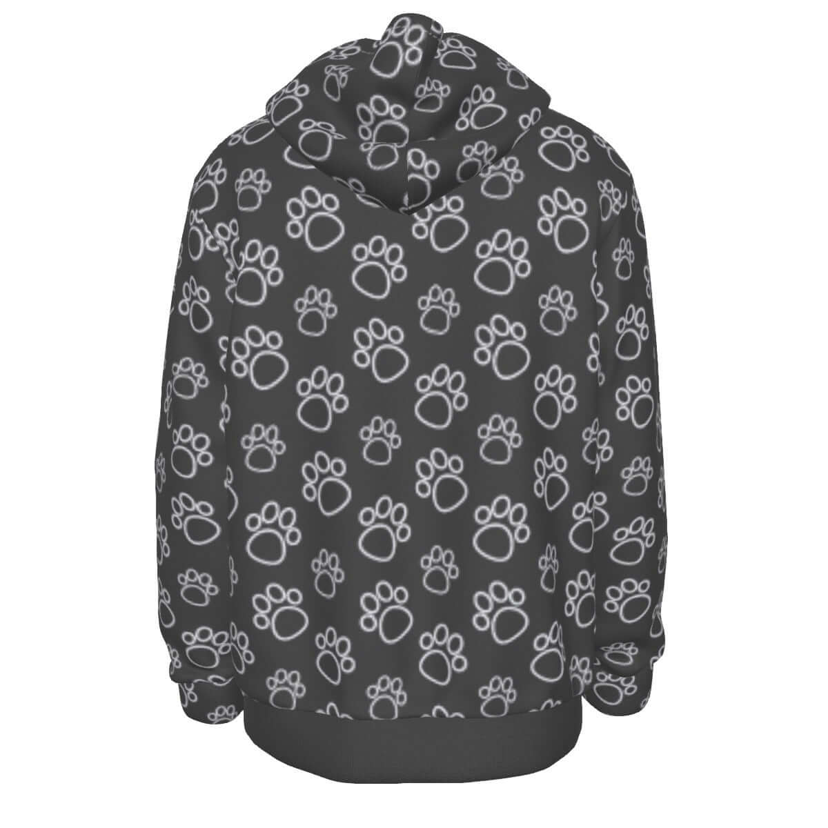 Paw Prints White + Slate Hoodie