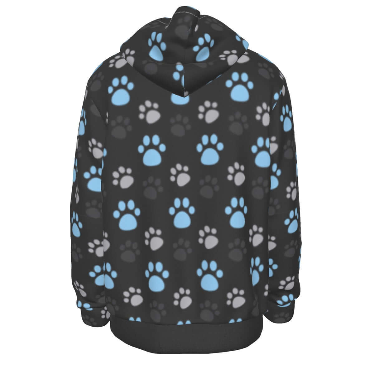 Paw Prints Blue + Grey Hoodie