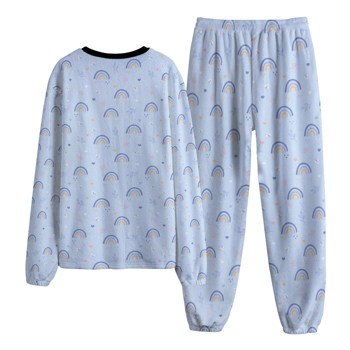 Blue Rainbow Fleece Pajamas