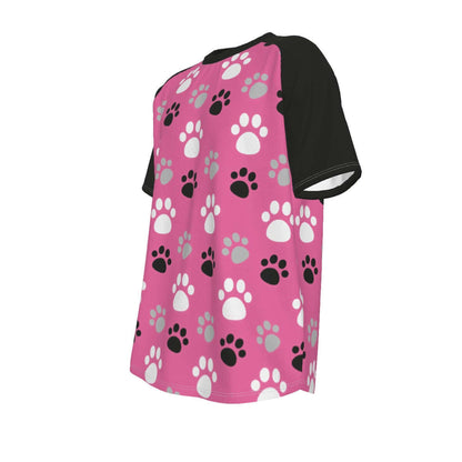 Paw Prints Pink T-Shirt