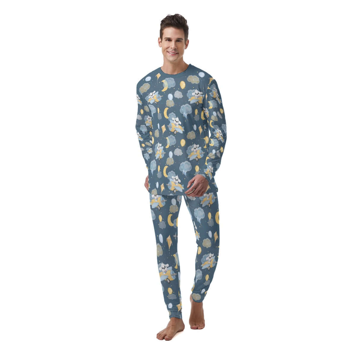 Cute Puppy Pilot Nightime Pajamas