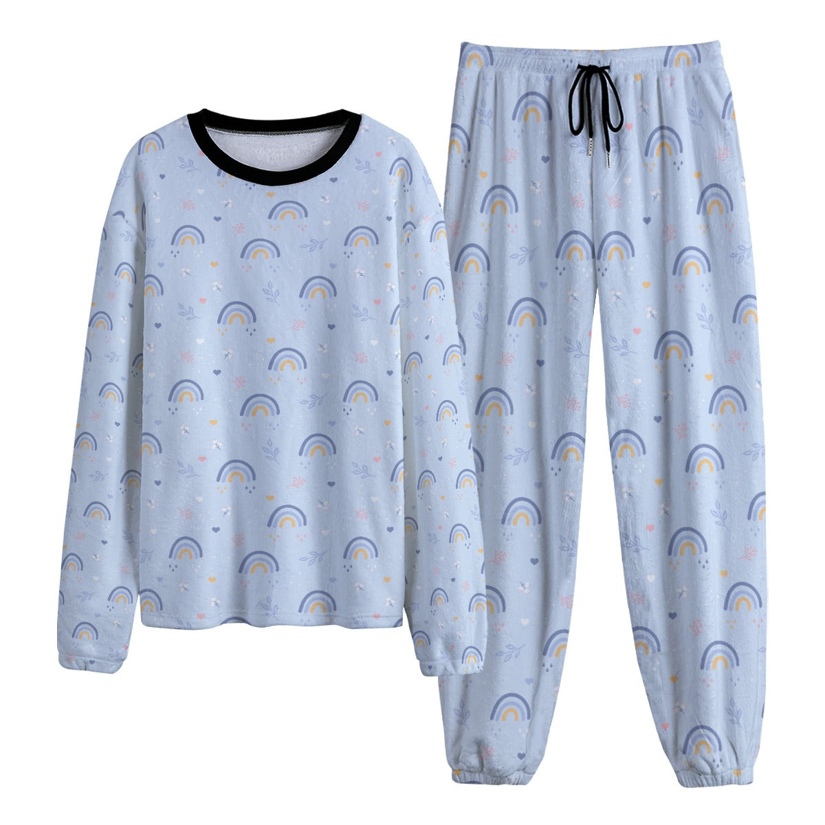 Blue Rainbow Fleece Pajamas