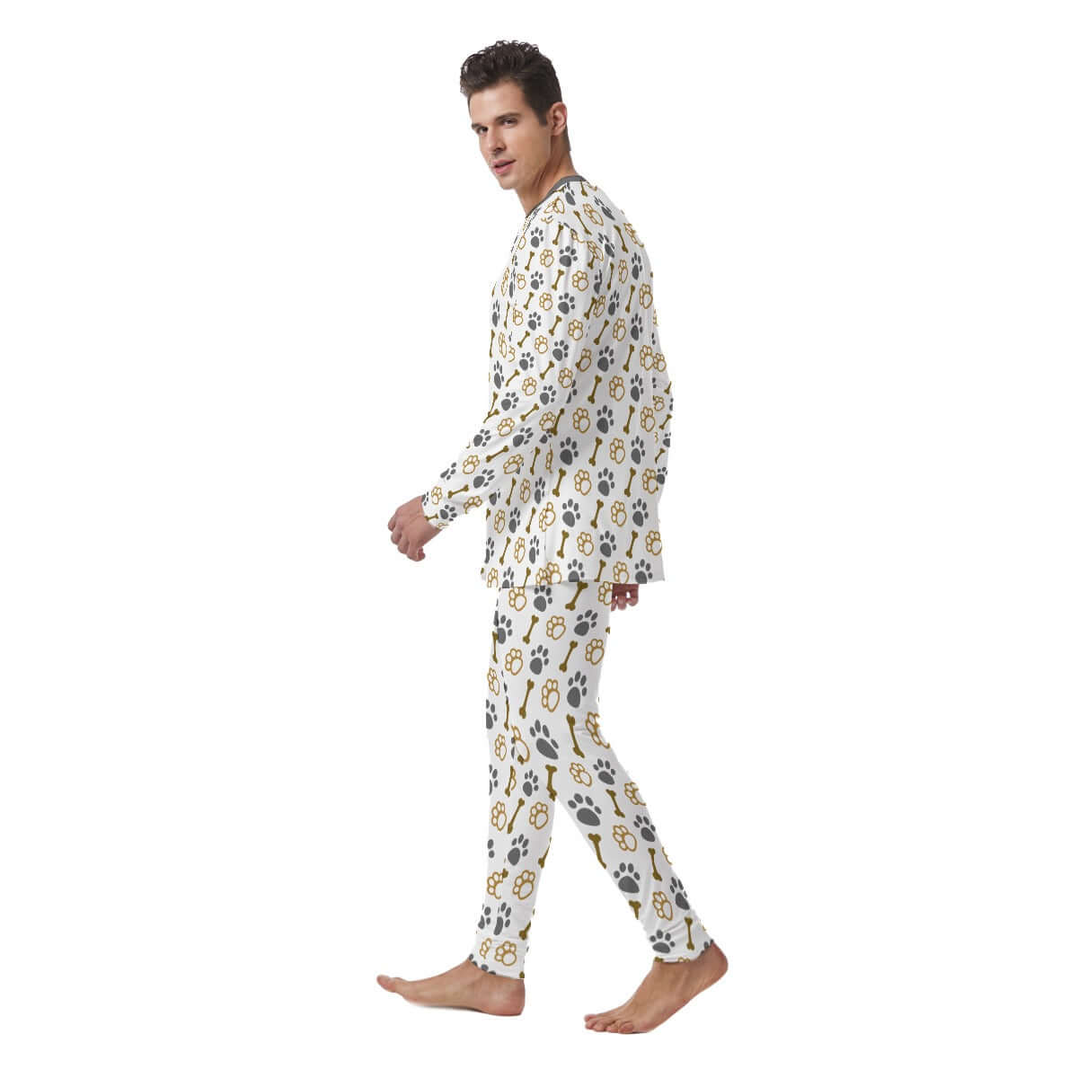 Paws and Bones Mustard Pajamas