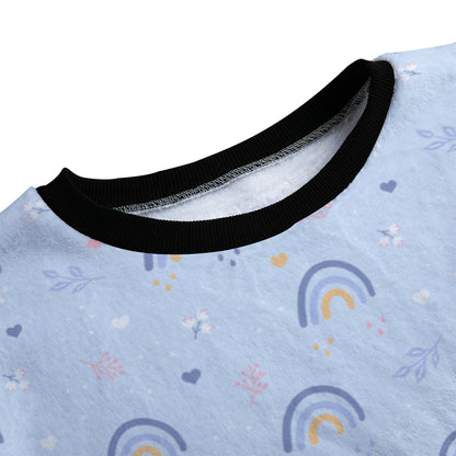 Blue Rainbow Fleece Pajamas