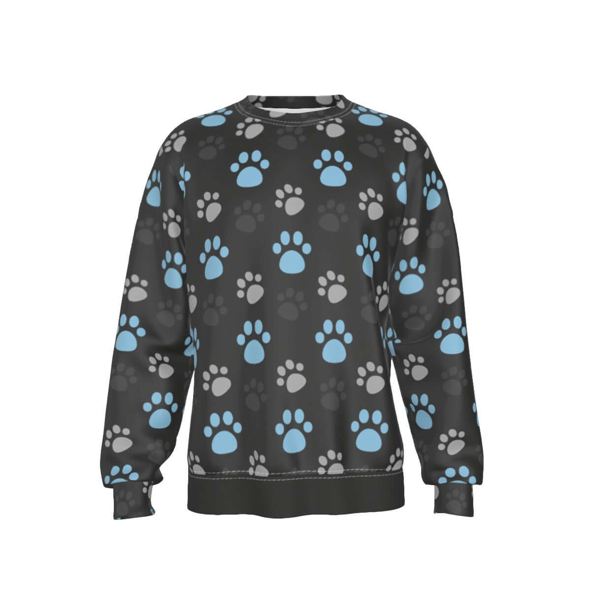 Paw Prints Blue + Grey Sweatshirt