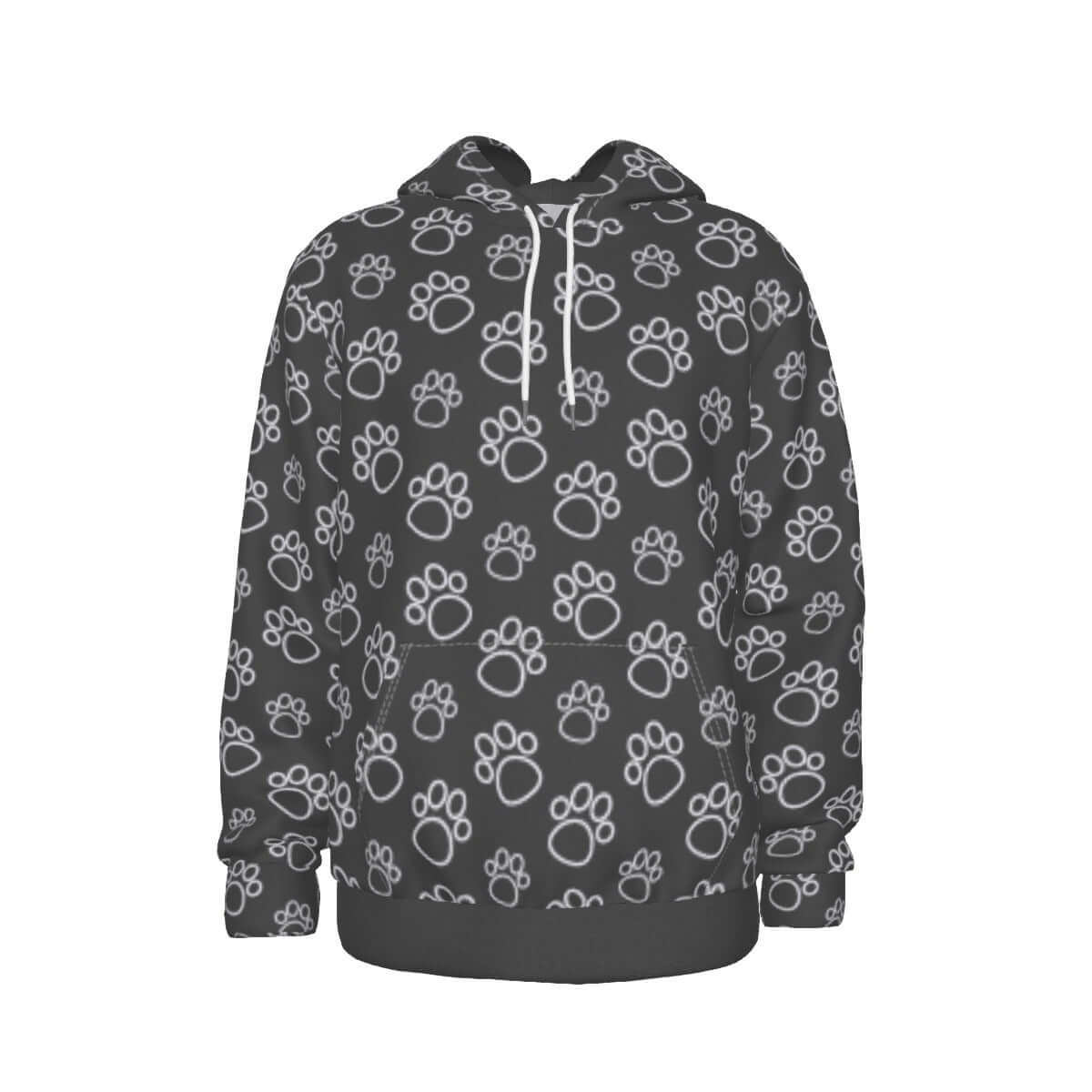 Paw Prints White + Slate Hoodie