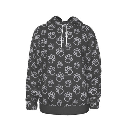 Paw Prints White + Slate Hoodie