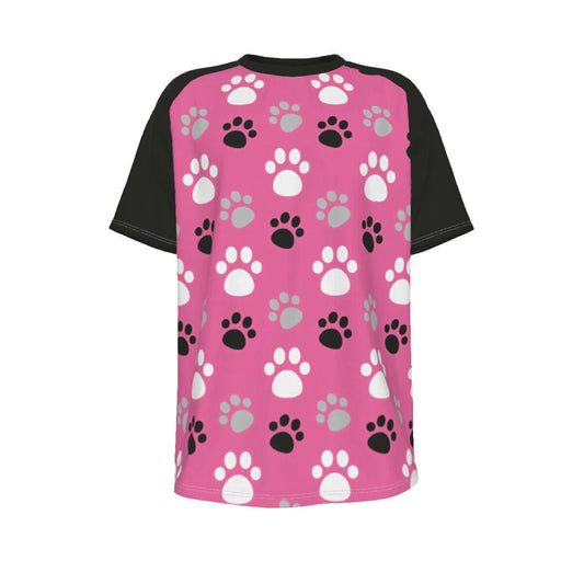 Paw Prints Pink T-Shirt