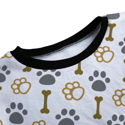 Paws and Bones Mustard Fleece Pajamas