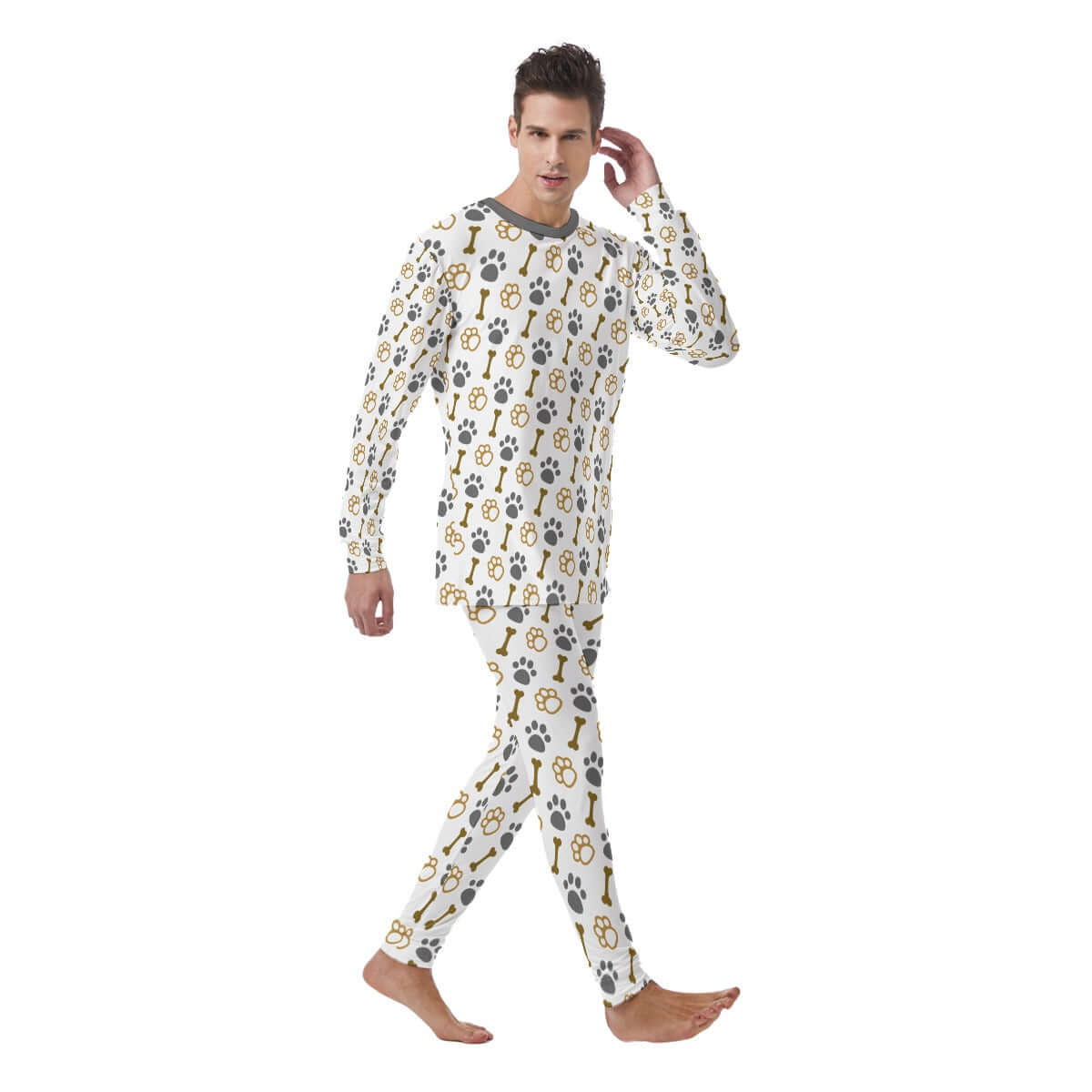 Paws and Bones Mustard Pajamas