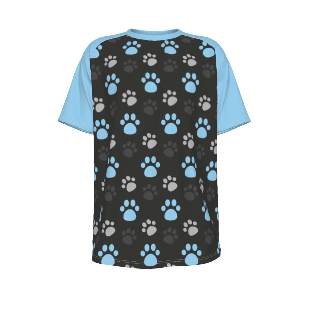 Paw Prints Blue + Grey T-Shirt