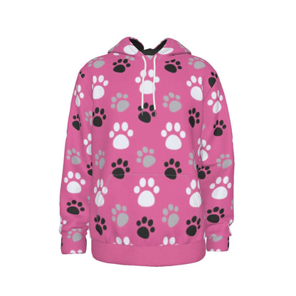 Paw Prints Pink Hoodie