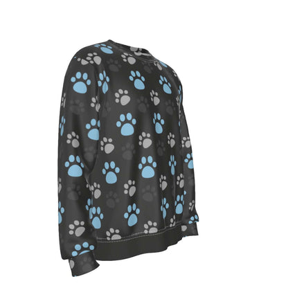 Paw Prints Blue + Grey Sweatshirt