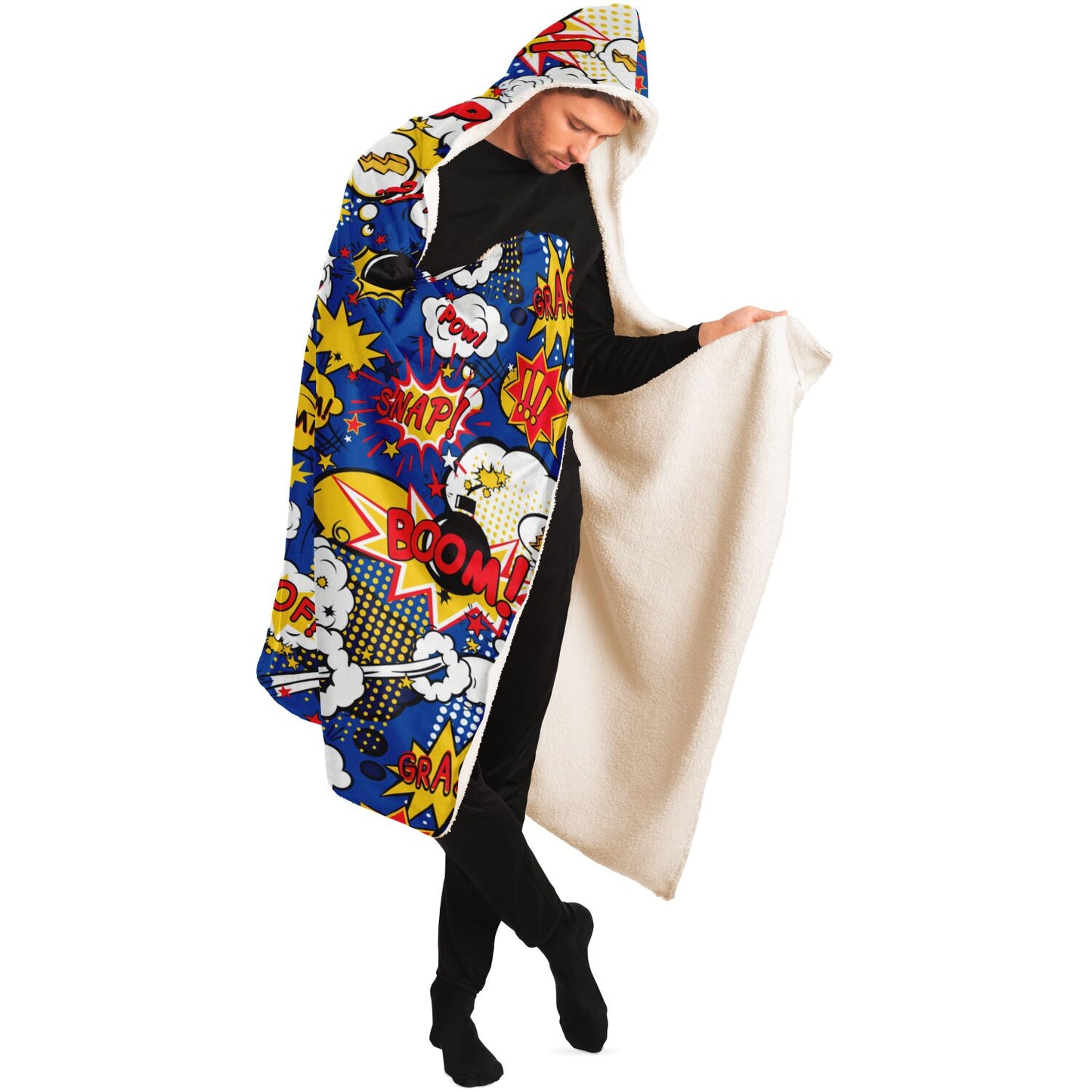 Snap Boom Pow Hooded Blanket