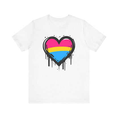 Pansexual Pride - Heart on Drip Tee