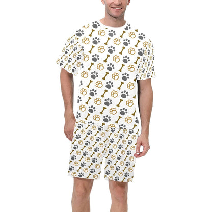 Paws abd Bones Mustard Short Pajama Set