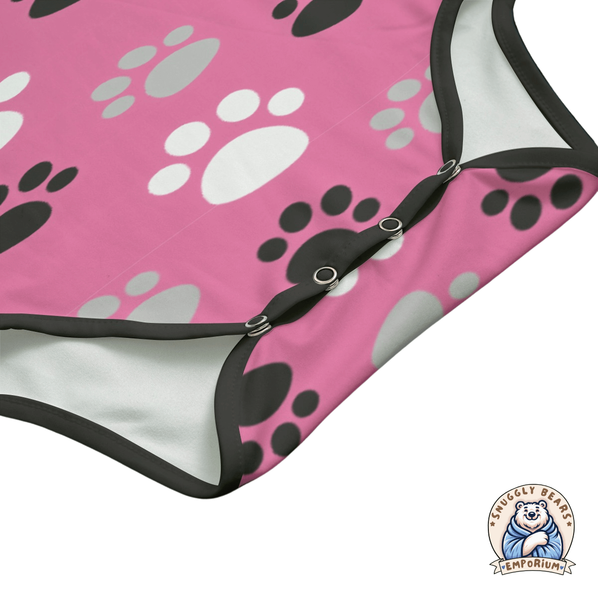 Paw Prints Pink Onesie