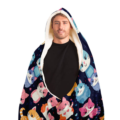 Cats Hooded Blanket