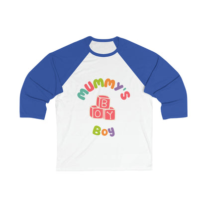 Mummy's Boy Blocks 3\4 Sleeve Baseball Tee