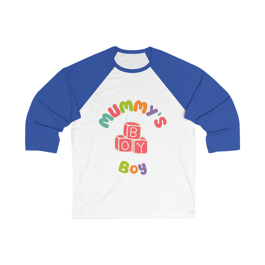 Mummy's Boy Blocks 3\4 Sleeve Baseball Tee