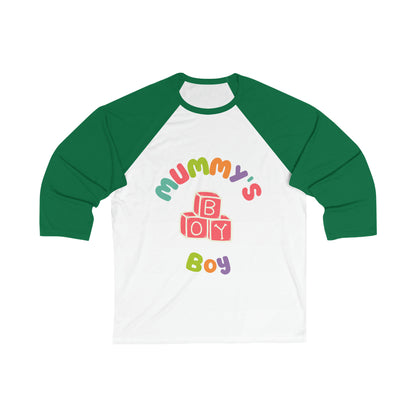 Mummy's Boy Blocks 3\4 Sleeve Baseball Tee