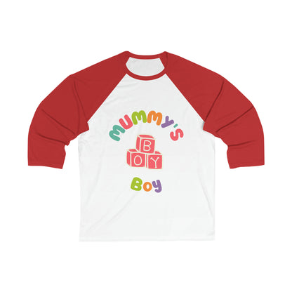 Mummy's Boy Blocks 3\4 Sleeve Baseball Tee