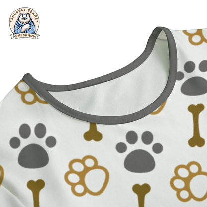 Paws and Bones Mustard Onesie