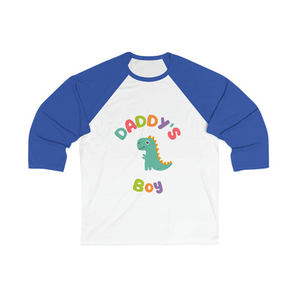 Daddy's Boy Dino 3\4 Sleeve Baseball Tee