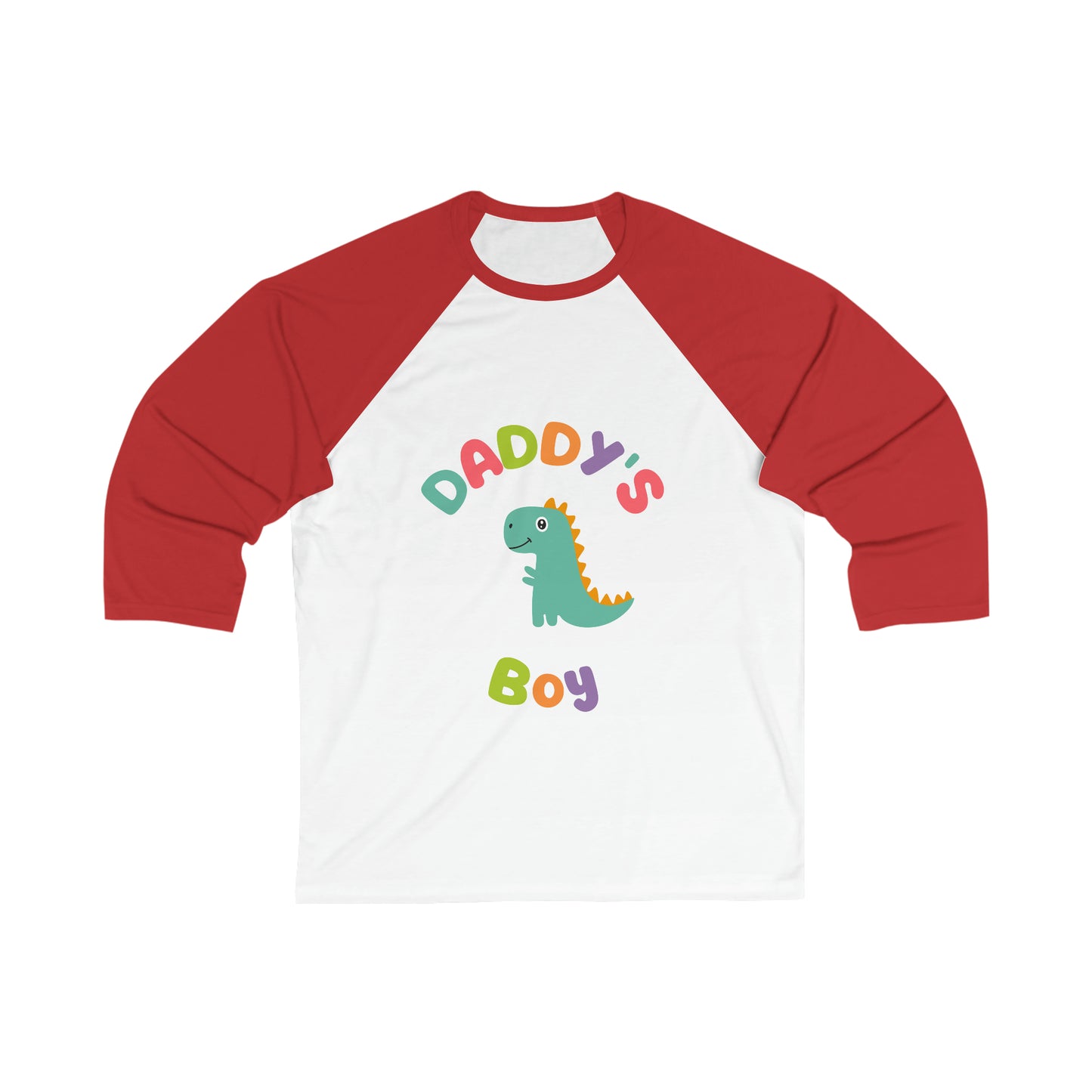 Daddy's Boy Dino 3\4 Sleeve Baseball Tee