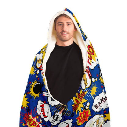 Snap Boom Pow Hooded Blanket