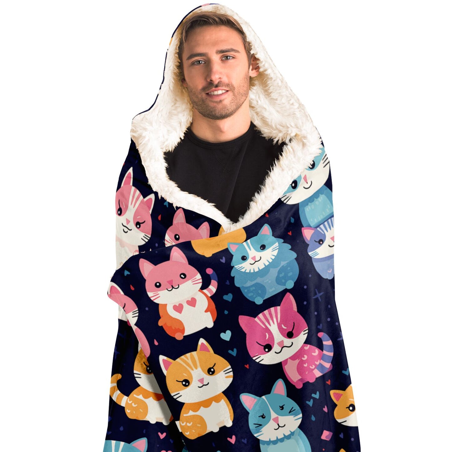 Cats Hooded Blanket