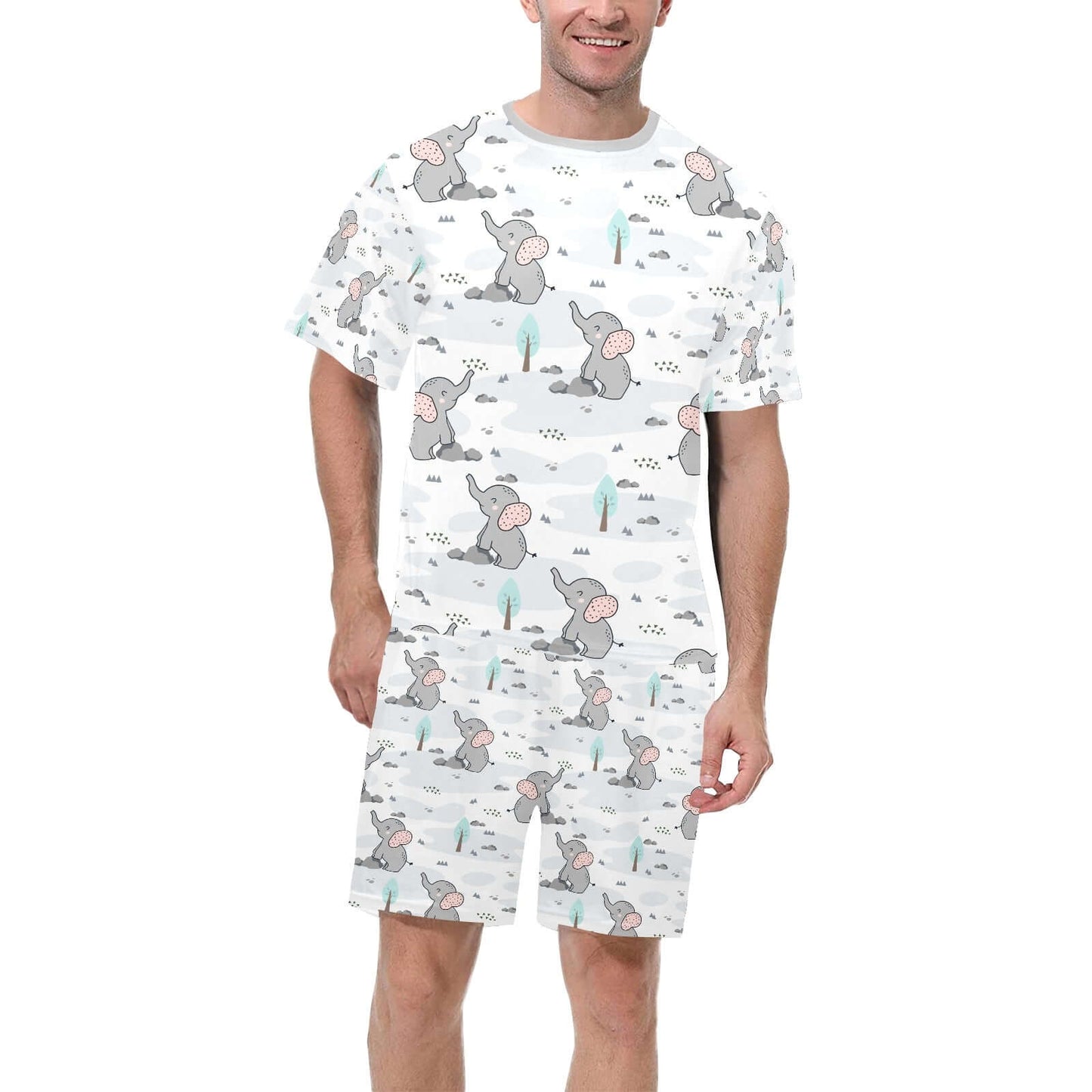 Elephants Short Pajama Set