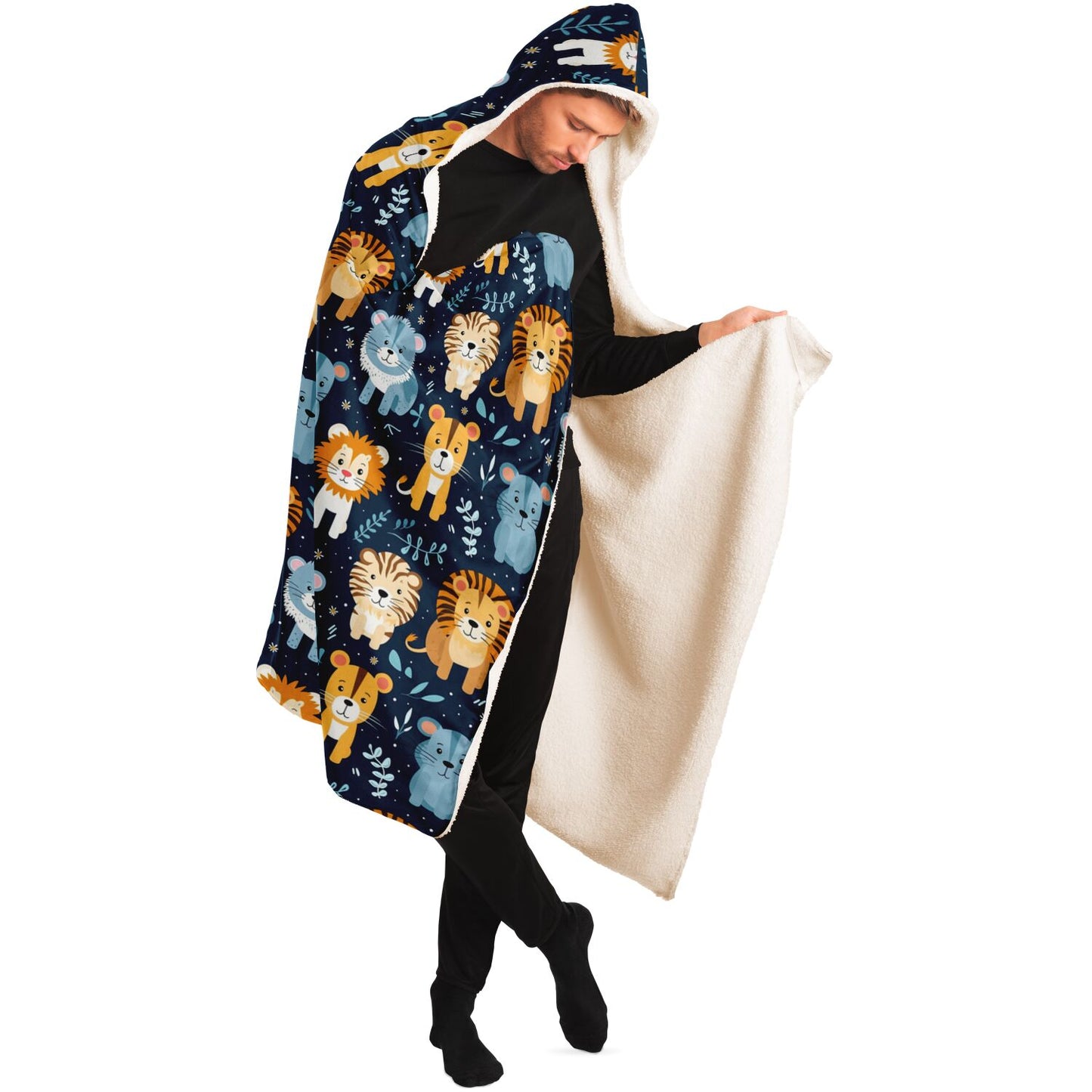 Lions Hooded Blanket