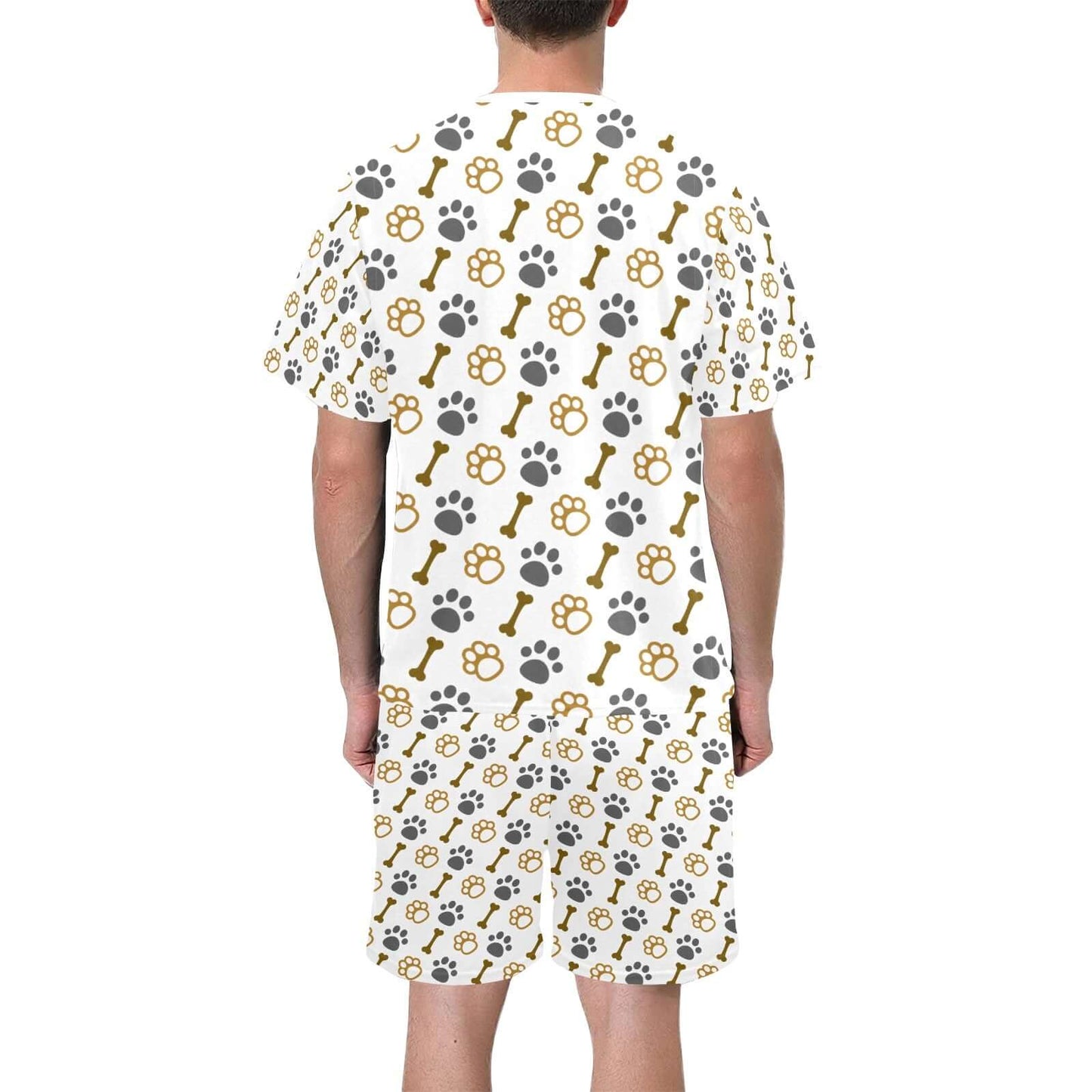 Paws abd Bones Mustard Short Pajama Set